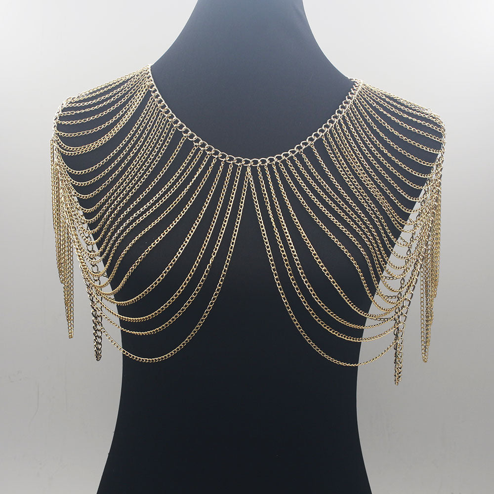 New Multi-layer Women's Sexy Shoulder Chain Women's Beach Bikini Clothing Accessories Body Chain Necklace
