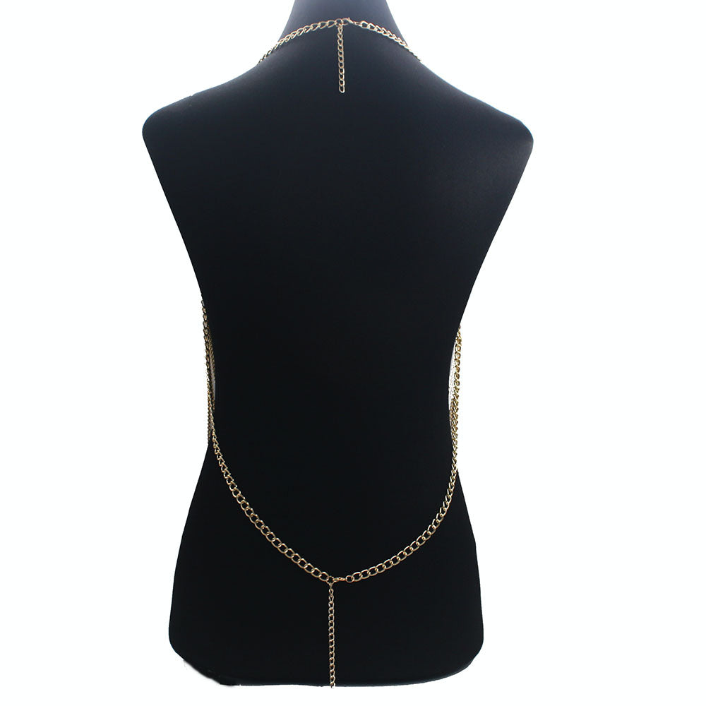 European and American Cross-Border New Exaggerated Women's Tassel Body Chain Bikini Necklace Prom Clothing Accessories Necklace