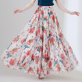 2025 New Chiffon Skirt Amazon Women's Foreign Trade Skirt Seaside Holiday Beach Skirt Summer Skirt for Women