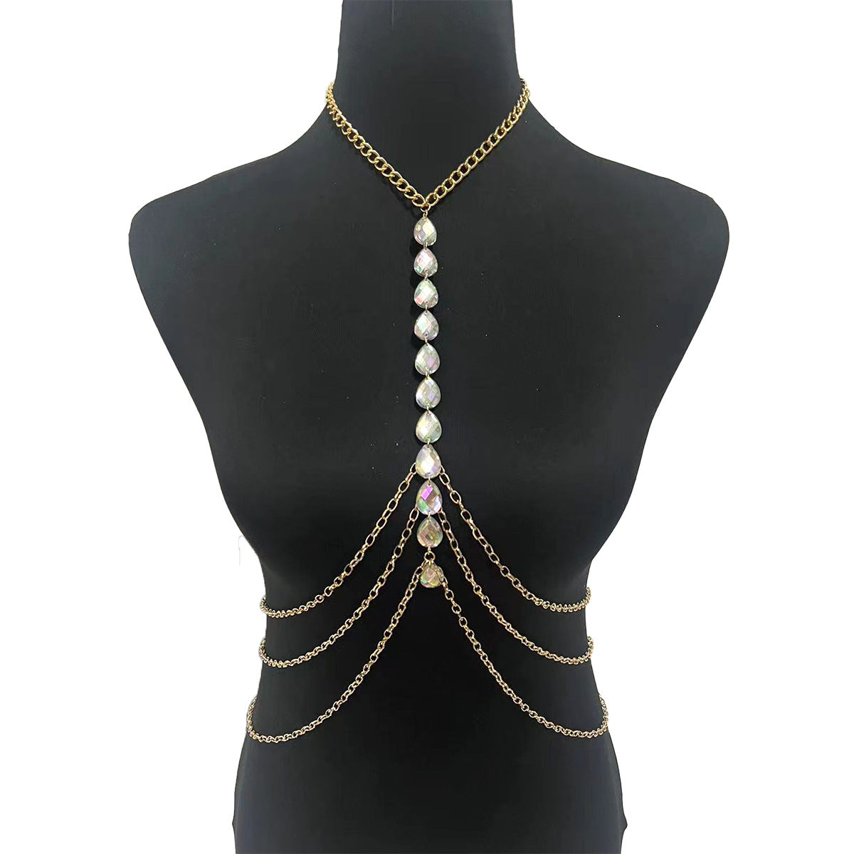 Yue Ran Cross-border Jewelry Thin Chain Cross Women's Fashion Simple Trendy Acrylic Bikini Body Chain HK0034