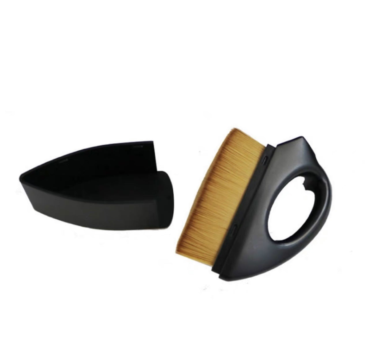 Makeup Brush Dust-Proof Bag, Portable Flat-Head Beauty Tool, Makeup Setting and Cleaning Box, Small Iron, Foundation Brush