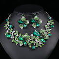 European and American Accessories Exaggerated Retro Necklace Set Women's Luxury Crystal Banquet Dress Accessories Clavicle Chain