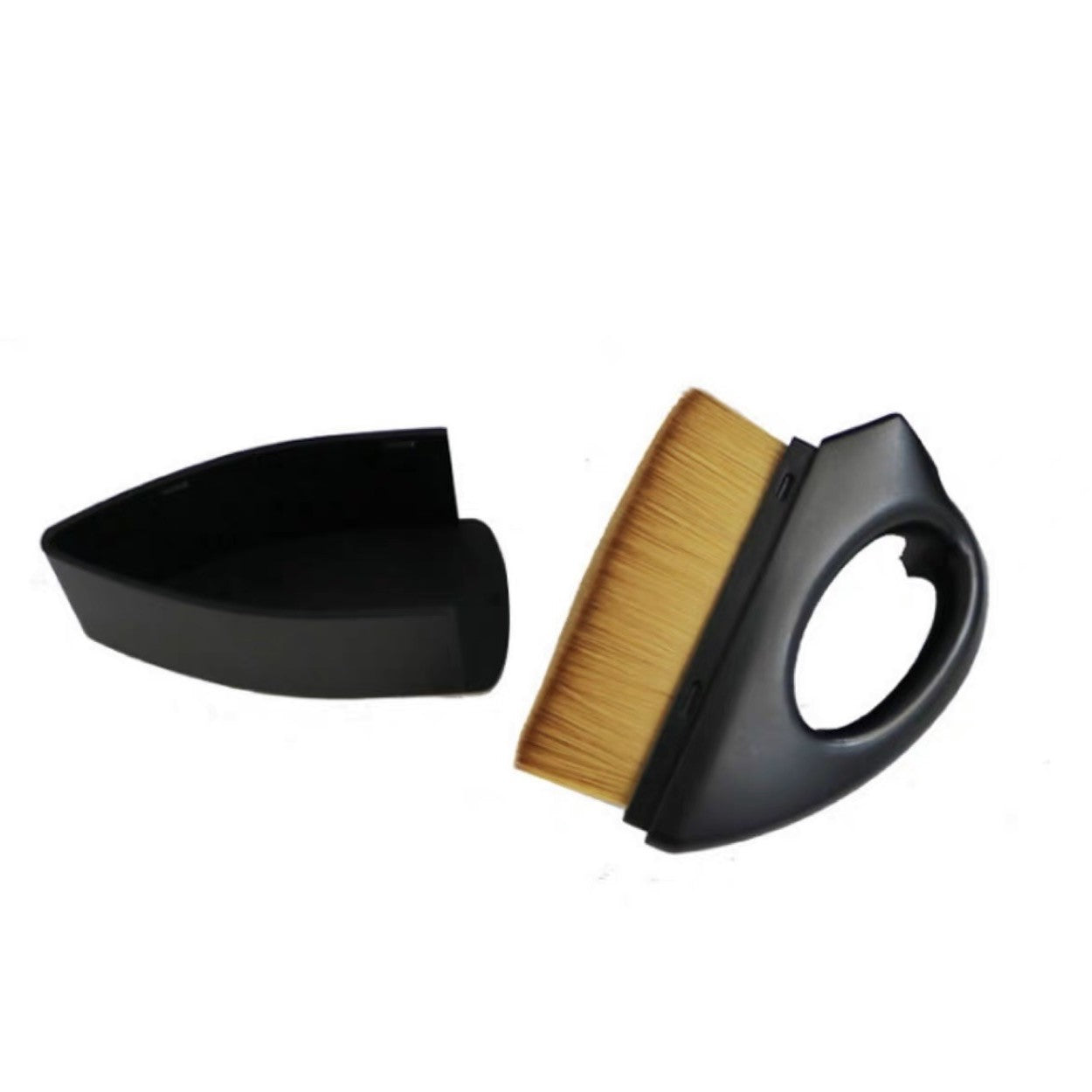 Makeup Brush Dust-Proof Bag, Portable Flat-Head Beauty Tool, Makeup Setting and Cleaning Box, Small Iron, Foundation Brush