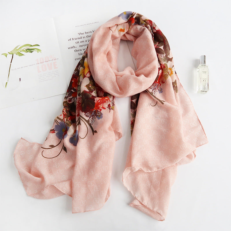Cross-border Cotton and Linen Scarf Women's Japanese and Korean High-end Fashion Scarf Spring and Summer Sunscreen Warm Shawl Simple Scarf