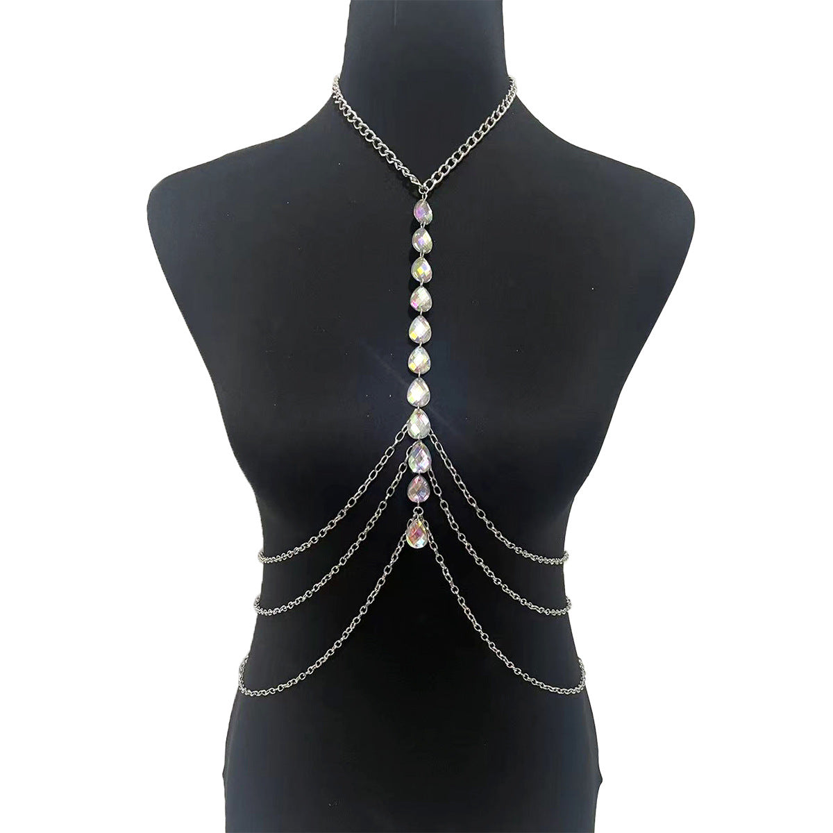 Yue Ran Cross-border Jewelry Thin Chain Cross Women's Fashion Simple Trendy Acrylic Bikini Body Chain HK0034