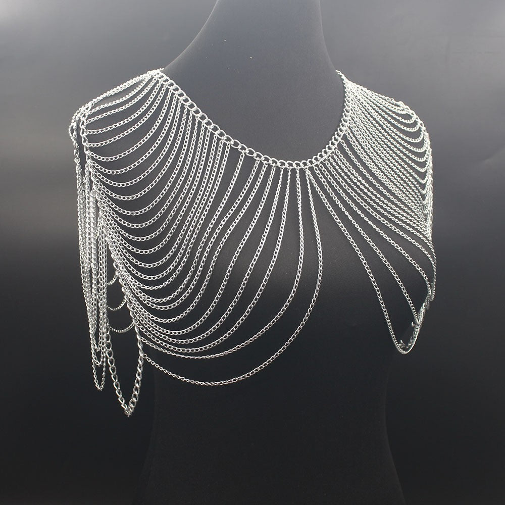 New Multi-layer Women's Sexy Shoulder Chain Women's Beach Bikini Clothing Accessories Body Chain Necklace
