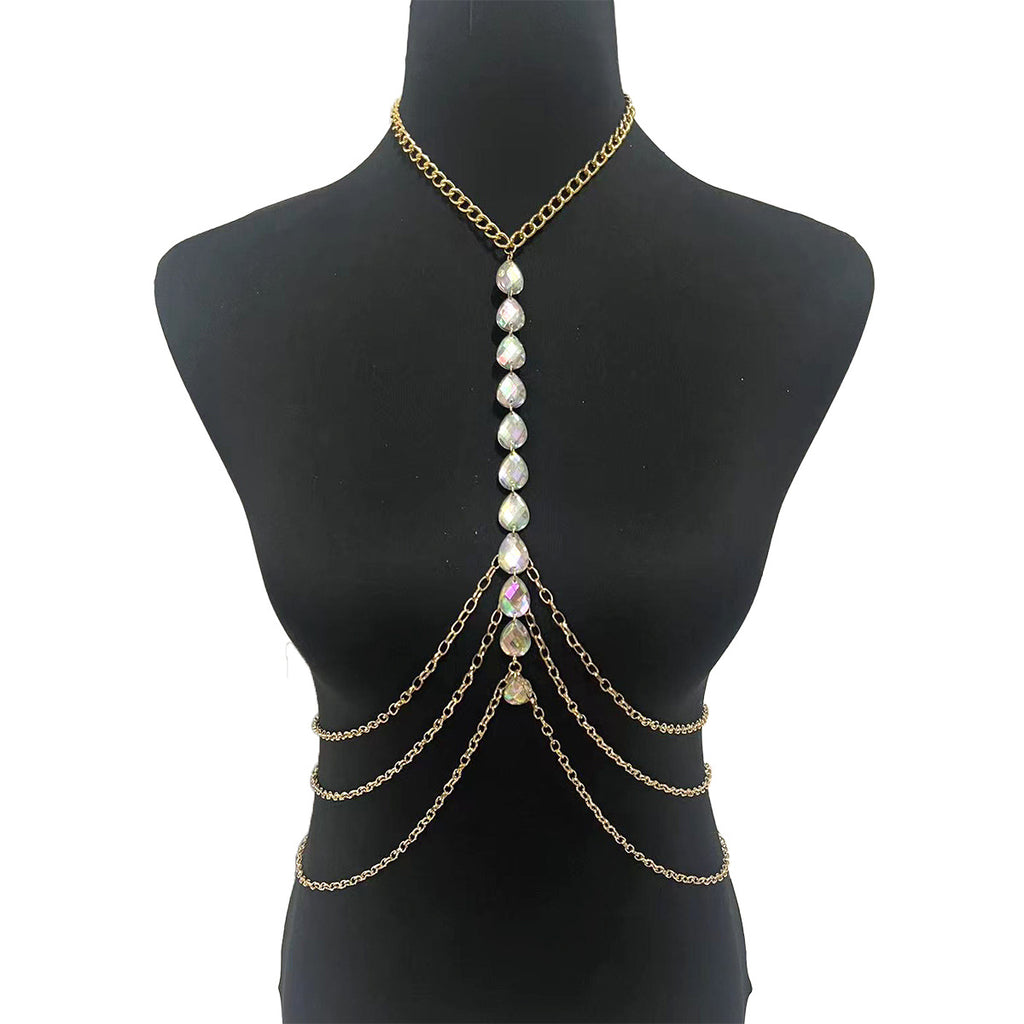Yue Ran Cross-border Jewelry Thin Chain Cross Women's Fashion Simple Trendy Acrylic Bikini Body Chain HK0034