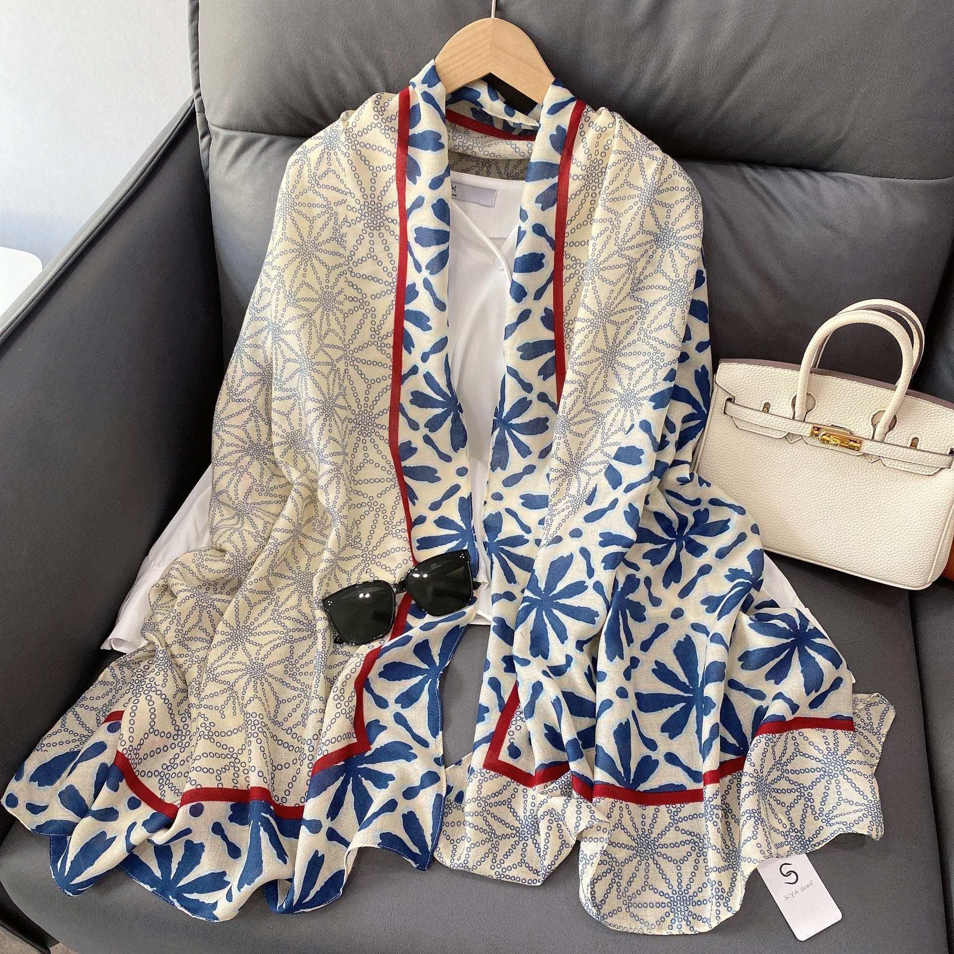 Cross-border Cotton and Linen Scarf Women's Japanese and Korean High-end Fashion Scarf Spring and Summer Sunscreen Warm Shawl Simple Scarf