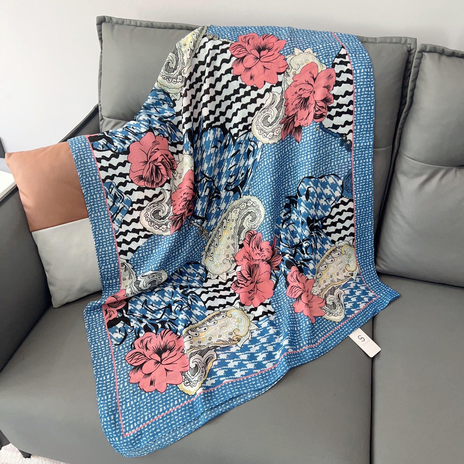 Cross-border Cotton and Linen Scarf Women's Japanese and Korean High-end Fashion Scarf Spring and Summer Sunscreen Warm Shawl Simple Scarf