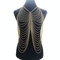 European and American Cross-Border New Exaggerated Women's Tassel Body Chain Bikini Necklace Prom Clothing Accessories Necklace