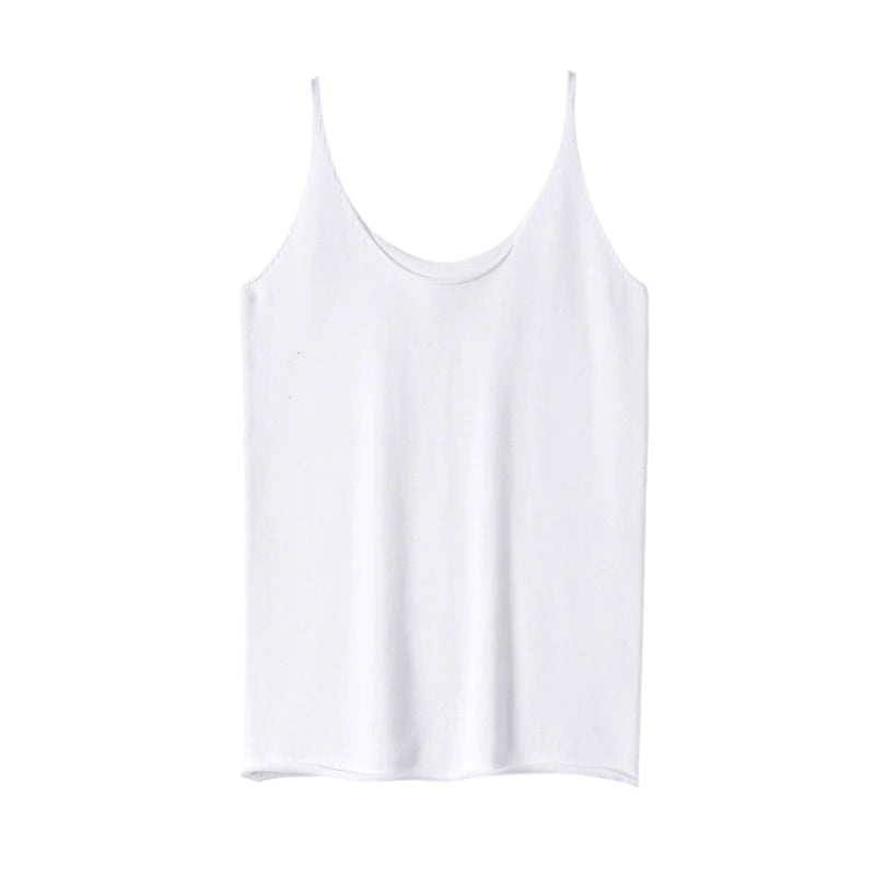 Camis feminino primavera verão algodão sem mangas de malha camisas de fundo com decote em v camis sólido alto estiramento coranos moda camis