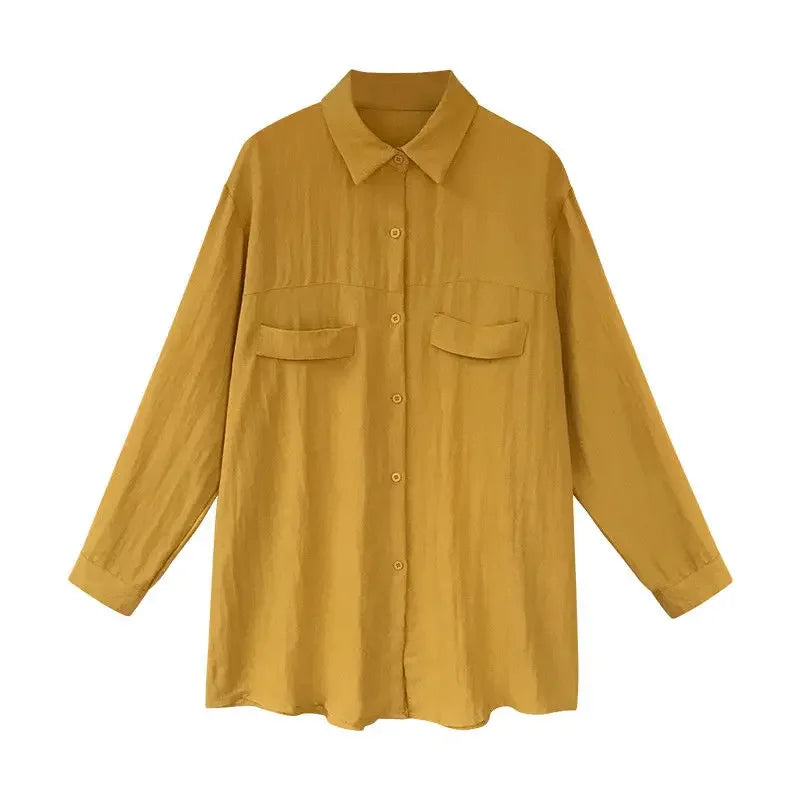Blusa feminina de manga comprida na moda coreana, camisa branca, roupas elegantes, tops estéticos de colarinho, camisa feminina